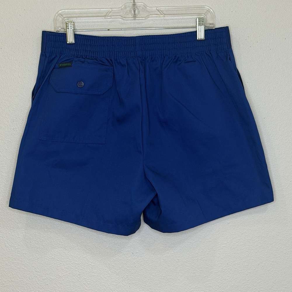 Vintage McGregor Chino Shorts Mens Large (36-38) Royal Blue Elastic Waist Coach - Picture 4 of 6
